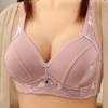 Beige Lace Plus Size Bra for Women Full Cup Support Wireless Lingerie