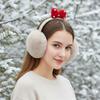 Multipurpose Plush Thermally Earmuffs With Cute Bows Design Comfortable Winter Ear Warmers For Cold Weather Activities