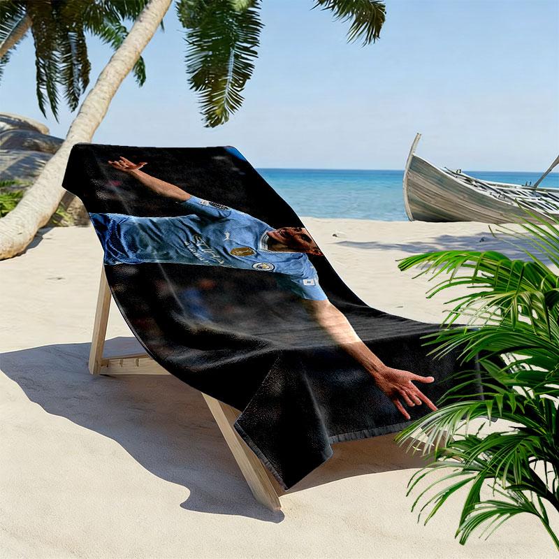 Julian Alvarez Print Beach Towel, Large Soft Quick Dry Towel for Beach Camping Swimming