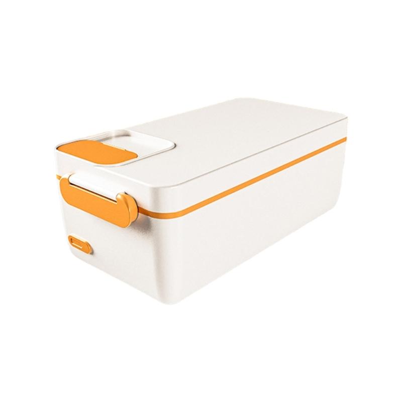 Practical Lunch Box 3200mAh Food Box Self Warming Food Storage Box 304Stainless Steel Texture for Various Setting