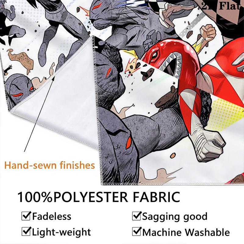 Power Rangers Galactic Heroes Unite Tapestry Wallmounted Fashion Print Wall Covering Decoration Soft Homestay Soft Decoration Tapestry