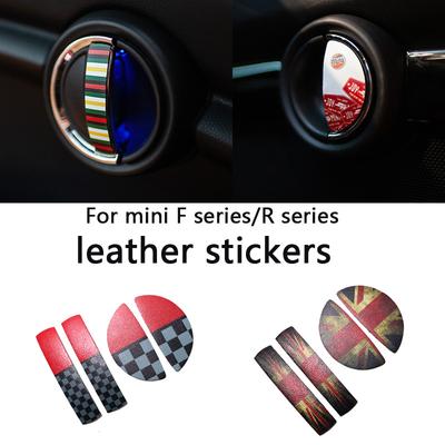Acessórios de decoração interior do carro maçaneta da porta dianteira traseira adesivo para mini cooper f56 f55 f54 f60 r55 r56 r57 r58 r59 r60