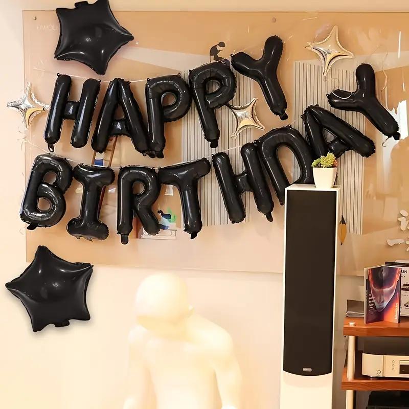 16in Foil Balloons Set: Birthday Anniversary I Love You Marry Me Party Decorations Aluminum Film Background Supplies