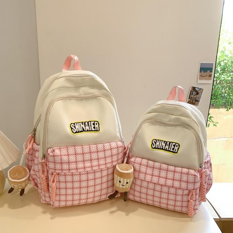 Children's Schoolbag Women's Plaid Backpack Student Backpack