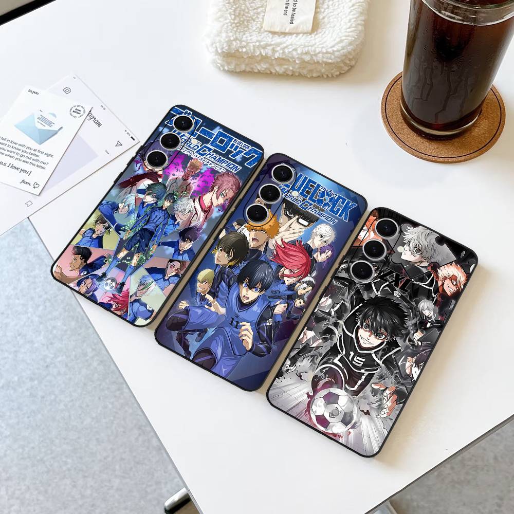 Fußball Anime B-Blau L-Lock Handyhülle Für Samsung S 24 Fe 25 Ultra Plus 20 Lite 21 30 22 23 24 22 Ultra 5G Fundas