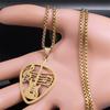 Music Guitar Pick Pendant Necklace for Women/Men Stainless Steel Gold Color Punk Bass Note Chain Necklace Party Jewelry collar