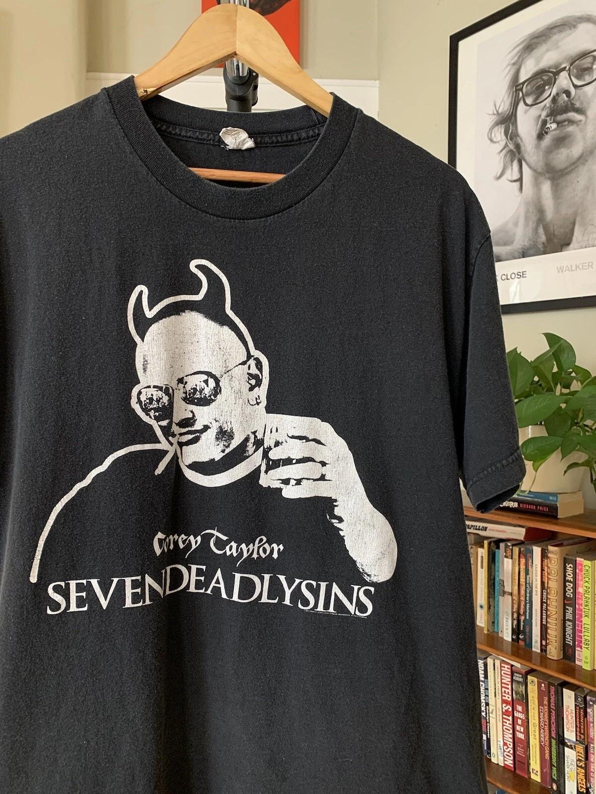 

Corey Taylor Seven Deadly Sins Promo Shirt Men’s Large Slipknot Band Tee Book 4XL