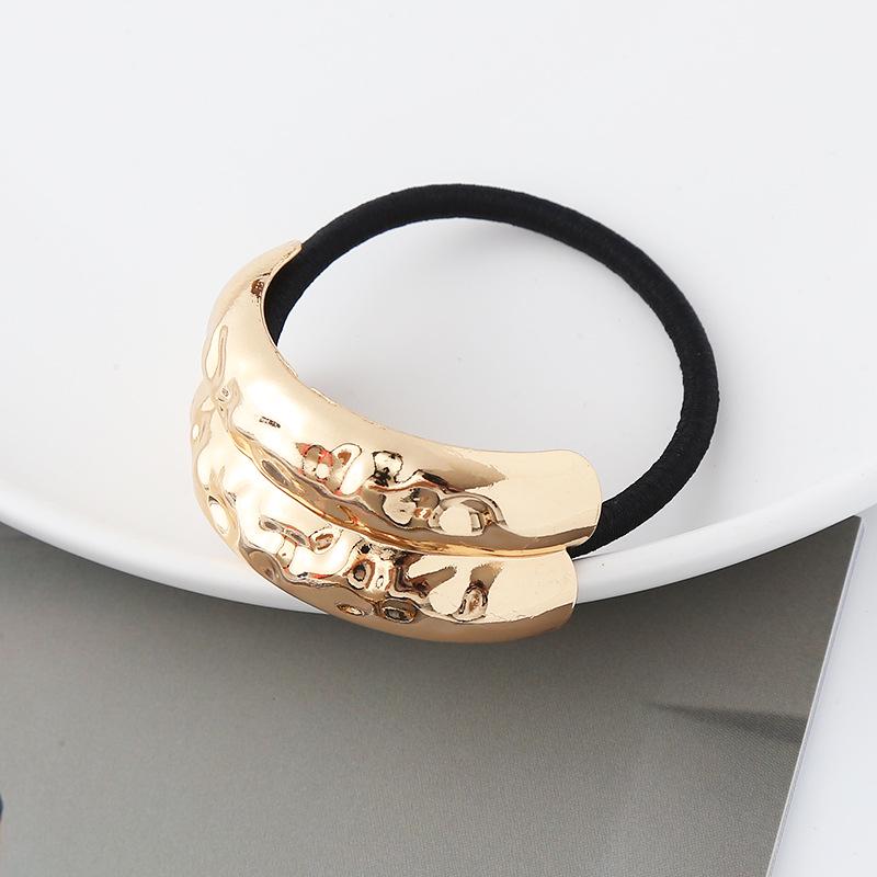 

Европейско-американская панк-металлическая резинка для волос - Эластичное полукруглое кольцо для волос в виде круглой трубки