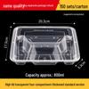 ZISIZ 1000ml Disposable 4-Compartment Food Container
