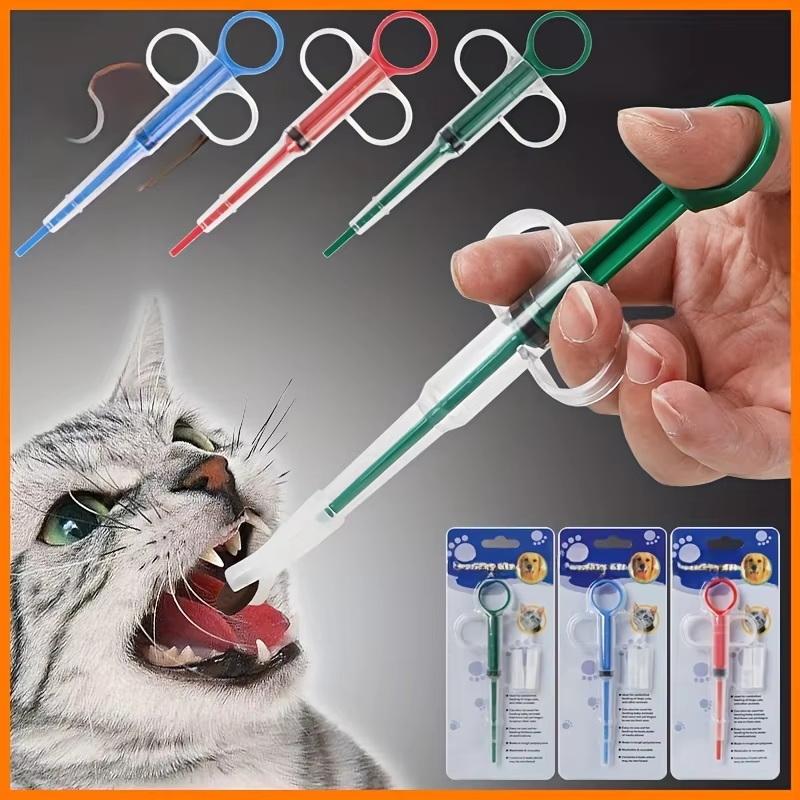 Kæledyrsmedicin Fodder Kat Tablet Sprøjte Fodder Blød Spids Dobbelt Formål Fodder Kat Pille Skydder Kæledyr Piller Applikator Fodringsnål