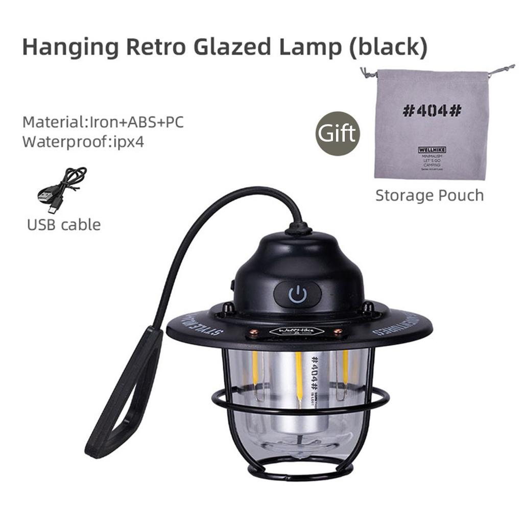 LED Lights Vintage Pinecone Lights Outdoor Lighting Camping Lights 80H Continuity Ambient Light Tent Canopy Flashlight LED Light