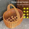 Handmade Imitation Rattan Woven Basket - Perfect for Shopping, Fruits, Eggs, Vegetables, Storage, and Picnics.