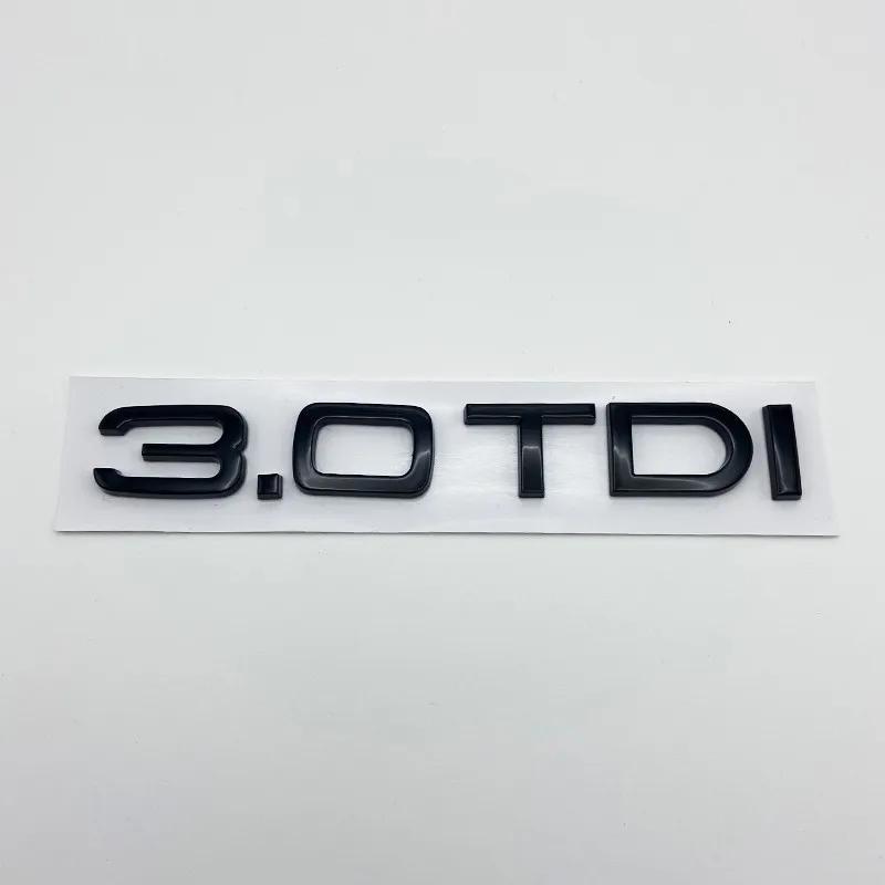 Car 3D ABS 2.0 3.0 TDI Trunk Letters Logo Displacement Badge Emblem Decals Sticker For 181a A1 A3 A4 A5 A6 A7 A8 Q2 Q3 Q5 Q7a181