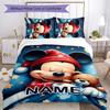 3pcs Mickey3 Cover Set - Personalized Name, HD Printed Bedding with 1 Cover and 2 Pillowcases - Perfect for Home Decor, Easy Care