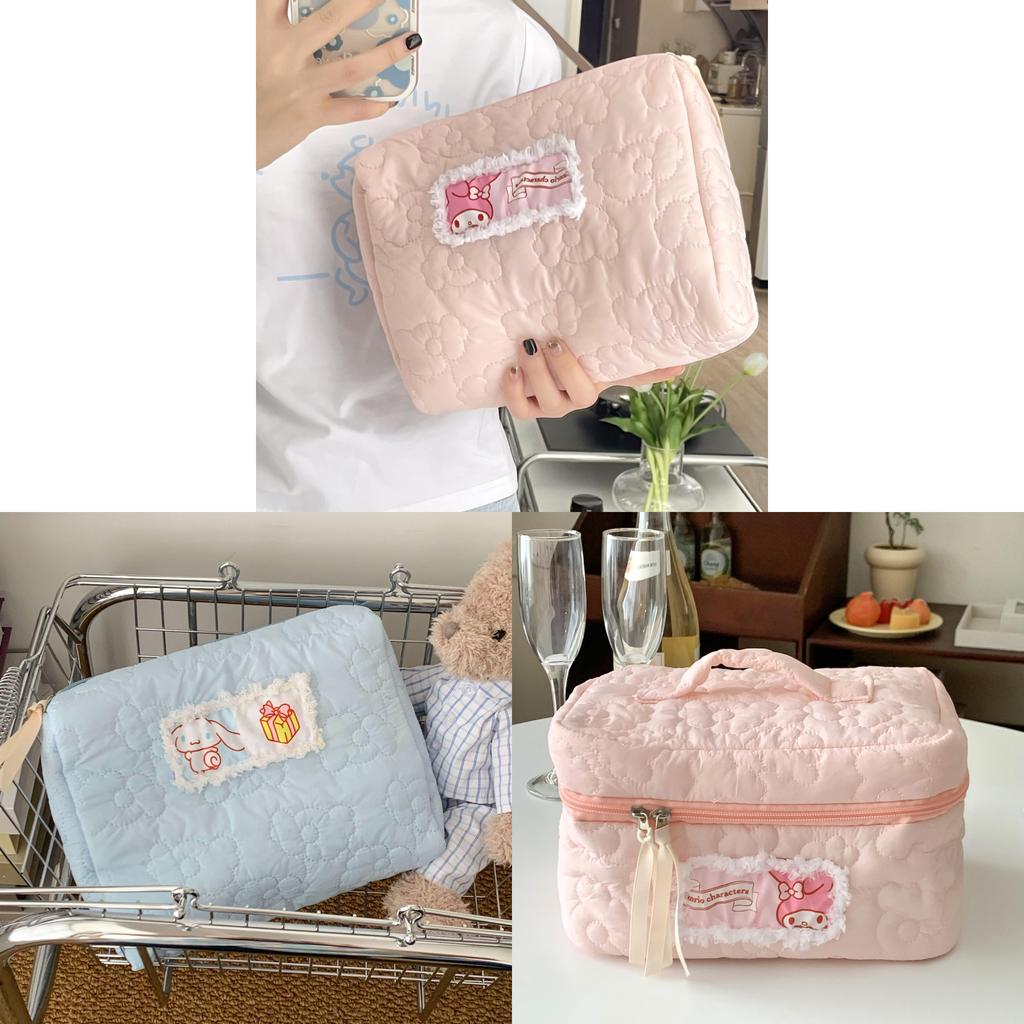 Melody Plush Cosmetic Bag With Zipper For Daily Use And Travel Storage
