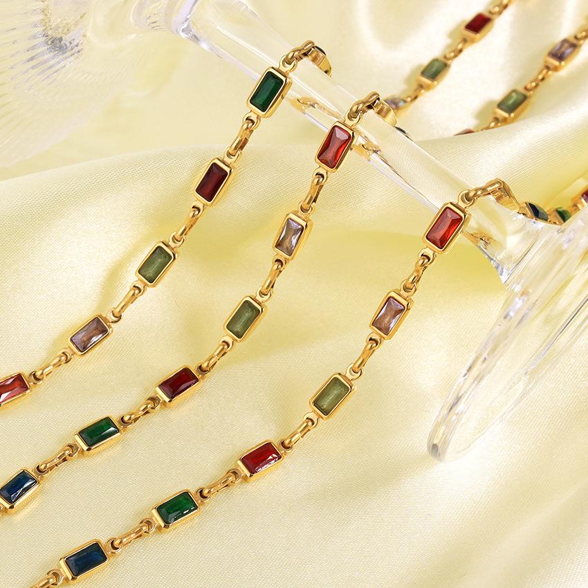 Women'S Necklace South American Sparkling Color Matching Glass Stone Necklace Sexy Necklace