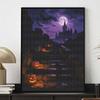 Halloween Diamond Painting Kit Pumpkin Castle Full Moon Landscape Handmade Diy Painting Home Decoration Painting