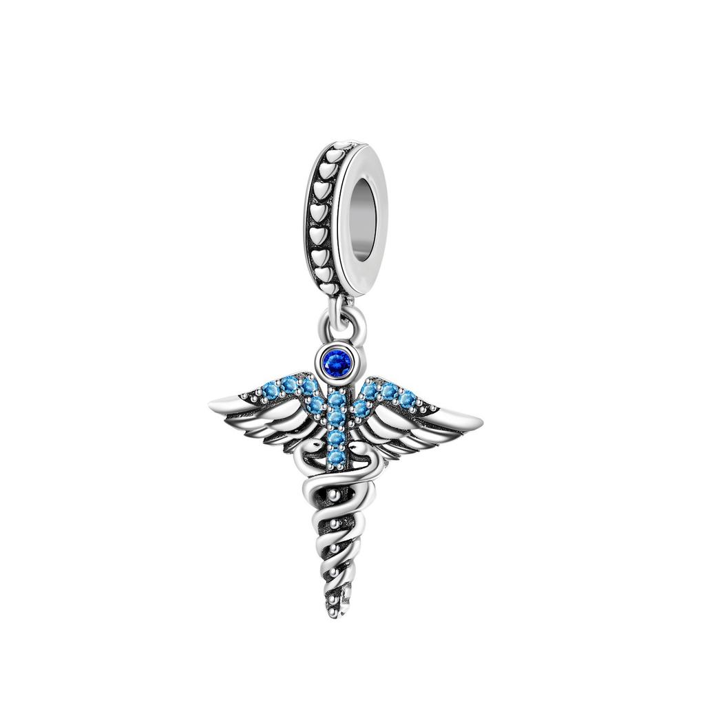 2026 Angel Eyes Cross Charm Positioning Buckle Charm Bead Jewelry Bracelet Accessories 925 Silver Girl