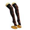 Women Sexy Harajuku Gothic Spiderweb Pattern Over Knee Socks Stretchy Thigh High Stockings for Halloween Cosplay Costume