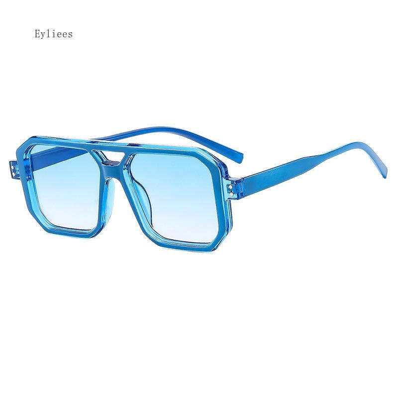 Trendy Square Steampunk Sunglasses Men Women Personality Double Beam Rivet Sports Candy Color Punk Beack Sun glasses for Women