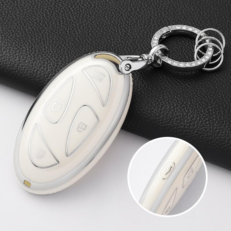 New Fashion TPU Car Key Case Cover Shell Fob For Hyundai Kona Ev Grandeur GN7 IONIQ 6 Protector Keyless Keychain Accessories