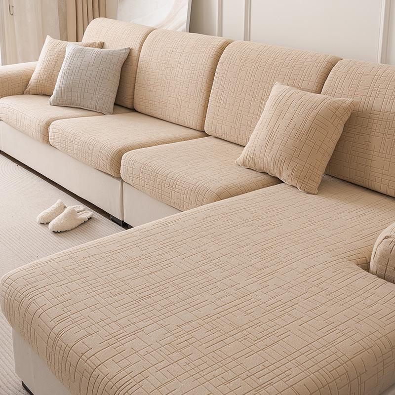 2025 Jacquard Velvet Stretch Sofa Slipcover - No Measurement Needed, Universal Fit, Fully Enclosed