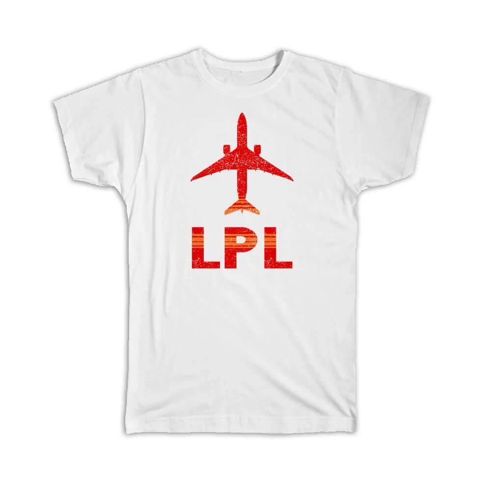 Gift T-Shirt : United Kingdom Liverpool John Lennon Airport LPL Travel Airline 4XL