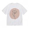Men's Soft Breathable All Season Classic T-Shirt Mens Womens Tees Top Minimalist Line Flower Tee USA