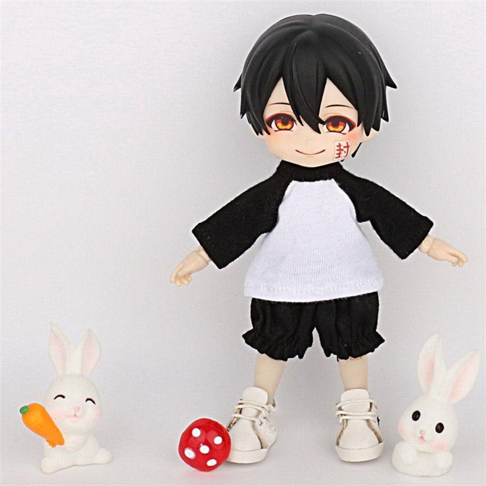 Casual Wear Doll Basic Color T-shirt Tops for 1/11 Ob11 Dolls/1/12 Bjd Dolls