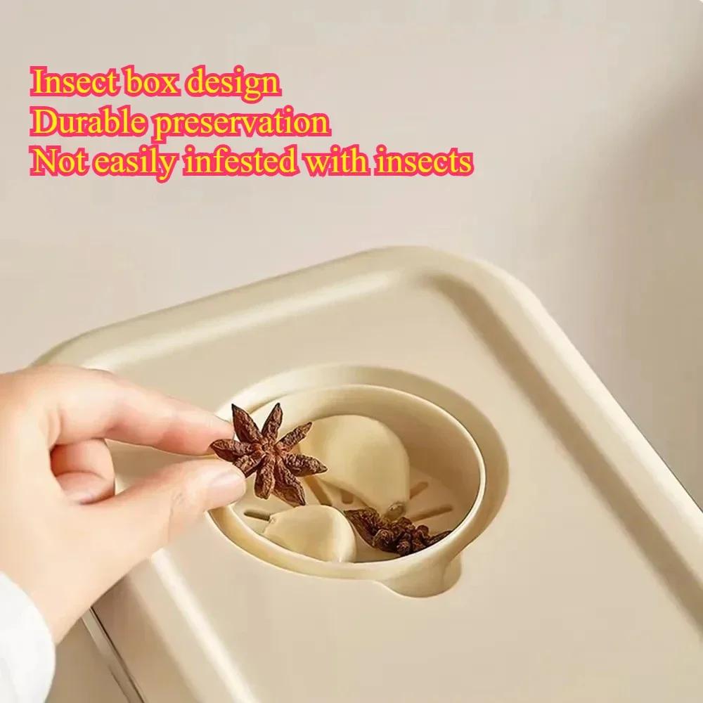 Kitchen Insect Proof Rice Bucket Moisture Proof Rice Jar Large Capacity Food Storage Bucket Pressure Type Simple Rice Container