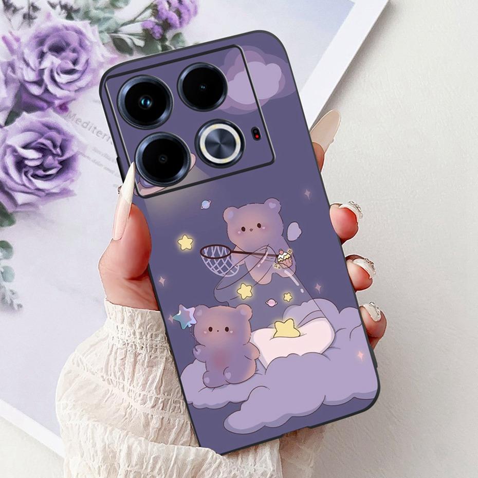 Cute Painting Phone Case For Infinix Note 40 40Pro Pro+ Soft Silicone TPU Back Cover For Infinix Note40 Pro Plus Cases Bumpers