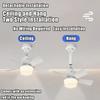 2 In 1 Ceiling Fan Lamps 4 Speeds Adjustable Fan with Light E27 Base Dimmable for Living Room Bedroom Study LED Decor Light