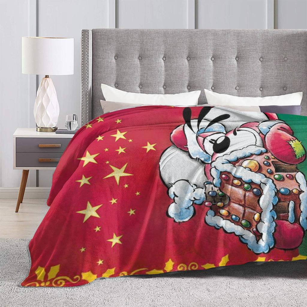 Christmas Diddl Blankets Quality Warm Soft  Bedding Throws Winter Kids Living Room Funny Bedspread