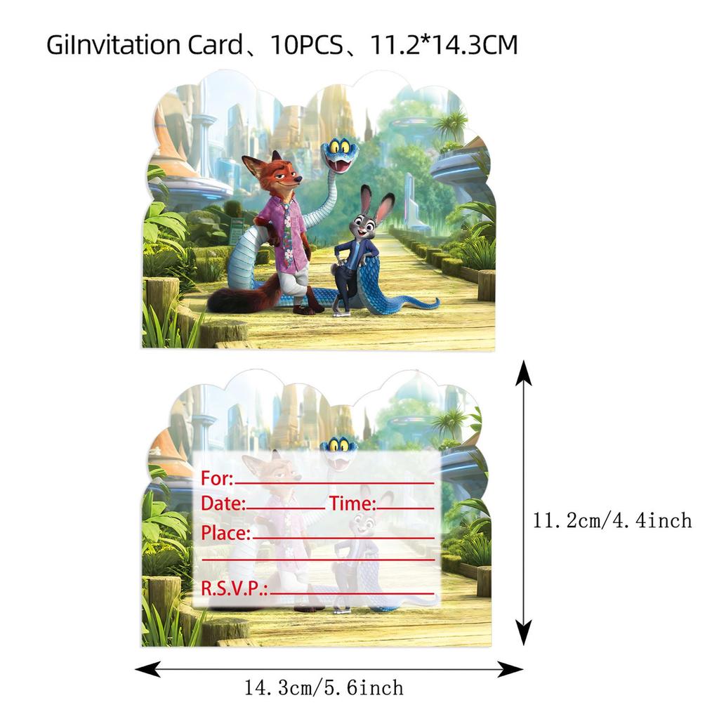 Zootopia 2 Birthday Party Decorations: Pull Flags, Plates, Cups, Napkins, Tablecloth