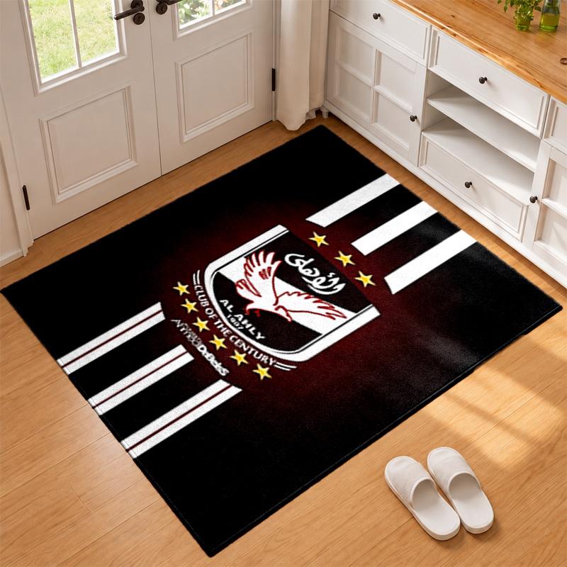 Al Ahly FC Carpet Door Mat for Living Room or Bedroom Protective Mat Under Chair Office Decoration Christmas Gift Birthday Present