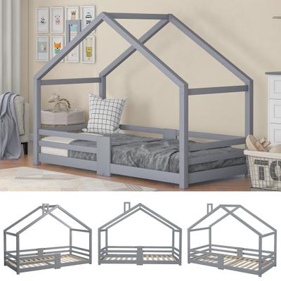 Estrado de Cama Solteiro Superfície Lisa Design de Cerca à Prova de Mofo Construção Robusta Boa Capacidade de Carga Antiqueda Estrado de Cama de Madeira Moderno Cama Solteiro Quarto