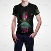 Cartoon Anime Invader Zim T Shirt Men Summer Short Sleeve Cool 3D Print T-shirt Funny Dib Membrane Tops Tee Clothes