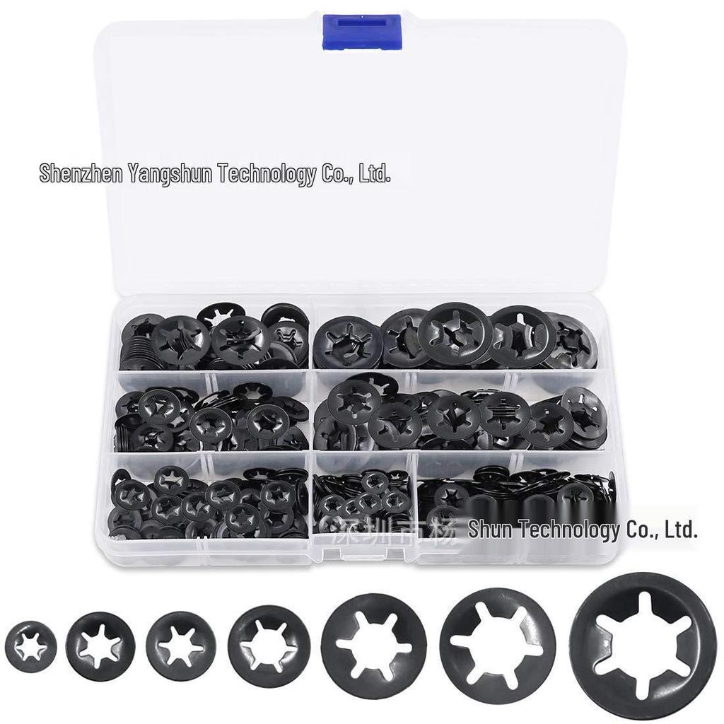 280-Piece Manganese Steel Retaining Ring Set: M3-M12 Sizes
