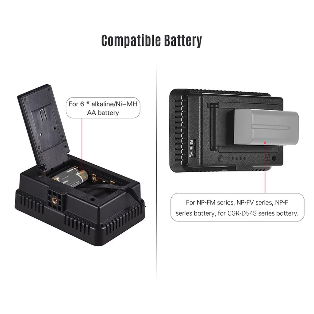 Professional Dimmable Ultra High Power LED Video Light 5600K Photography Fill Light 160 LEDs Beads CRI 95+ with Color