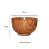 Jujube Wood Round Bowl for Eating and Soup
