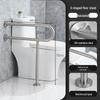 304 Stainless Steel Foldable U-Shaped Anti-Slip Safety Armrest for Elderly Toilet Assistance.