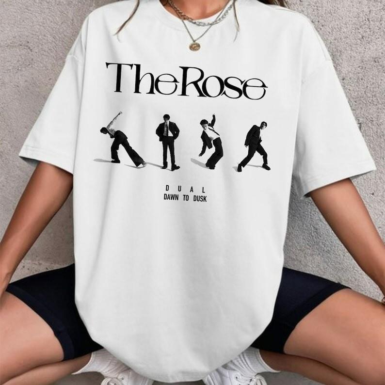 

The Rose Dual Album T-shirt Dawn To Dusk Tour Shirt The Rose Kpop Shirt Unisex T-Shirt XXL