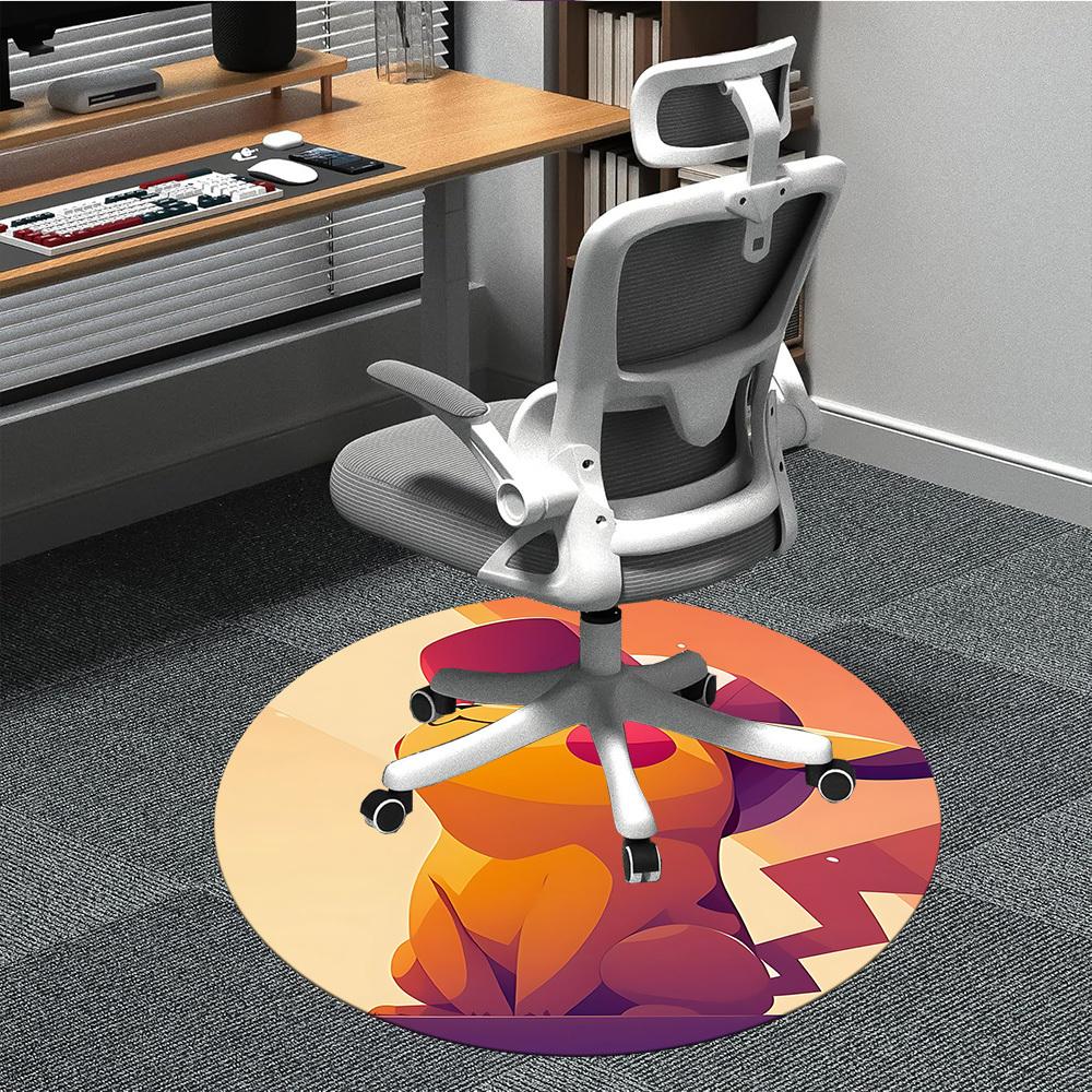 

1pc Pikachu Cap Office Round Area Rug, Indoor Mat Suitable For Office,Bedroom Living Room Home Decor, Room Deco a0928189 80cm by 80cm