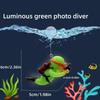 Fish Tank Decoration Luminous Green Mini Floating Diver Aquarium Ornaments Cute Small Floating Ball Aquarium Accessories Acuario