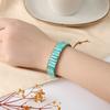 Böhmisches Steinarmband Handgefertigt Natürliche Steine Röhrenperlen Armreif Verstellbar Unisex Boho Armband Geschenk für Ihn Sie