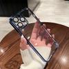 Luxury Plating Transparent Soft Silicone Case for iPhone 15 14 Plus 13 12 Mini 11 Pro X XR XS Max 7 8 SE Camera Protection Cover