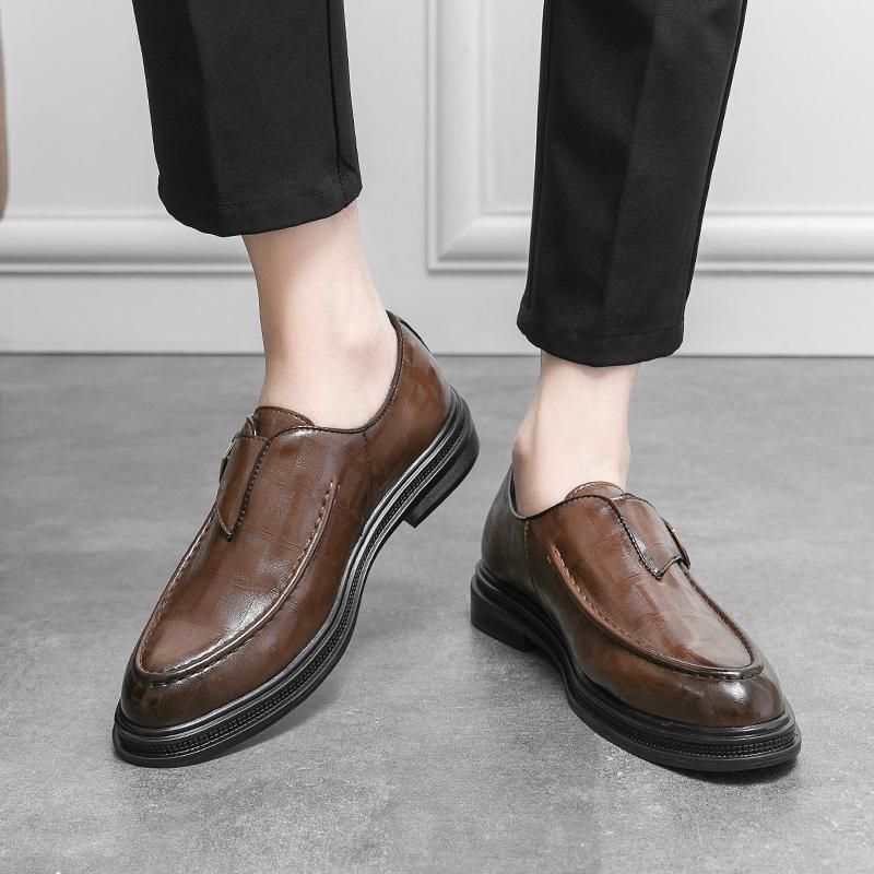 İş erkek deri ayakkabıları Klasik ve çok yönlü beyefendi stili Boş Zaman Açık Hava Parti Yetişkin Ofis Düğün Elbisesi Damat Ayakkabıları