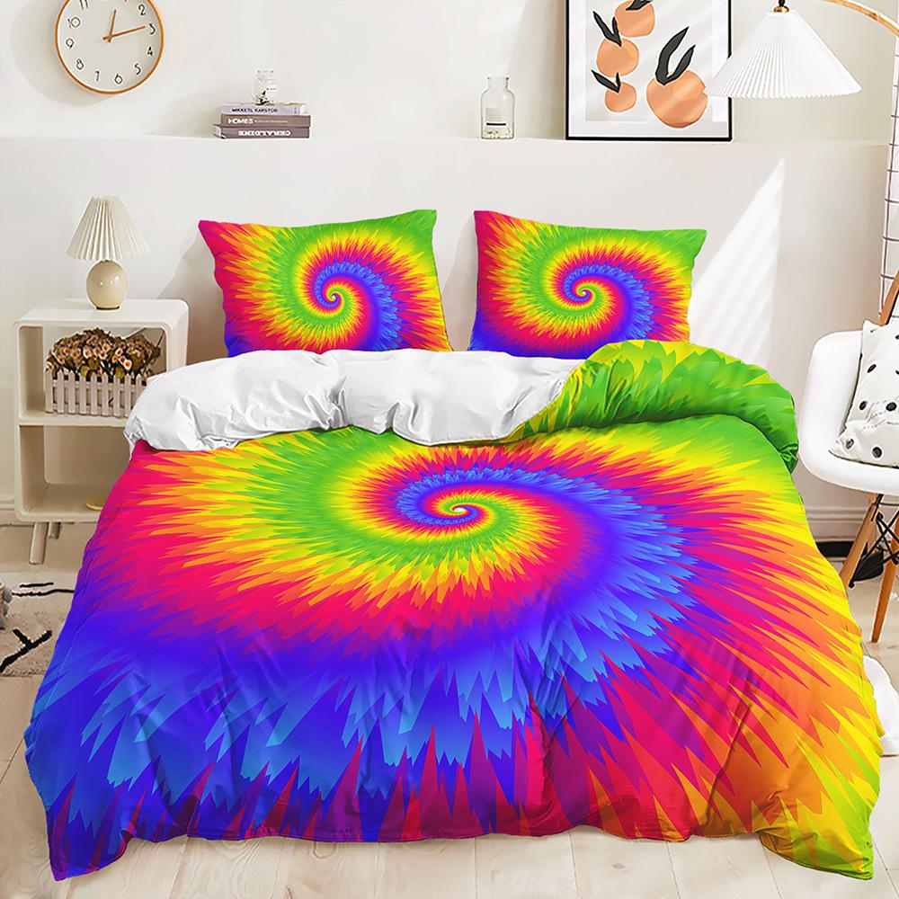 Bed Three-Piece 3D Pattern Creative Quilt Cover 3D Digital Printing Kit