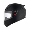 Full Face Motorcycle Helmet Scooter Electric Bike Winter Anti-Fog Gray ABS Safety With Rear Wing