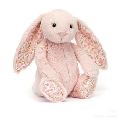 Coelho Rosa Kirschhase Pelúcia Enchimento de Algodão Criança Companheiro de Sono Presente de Feriado